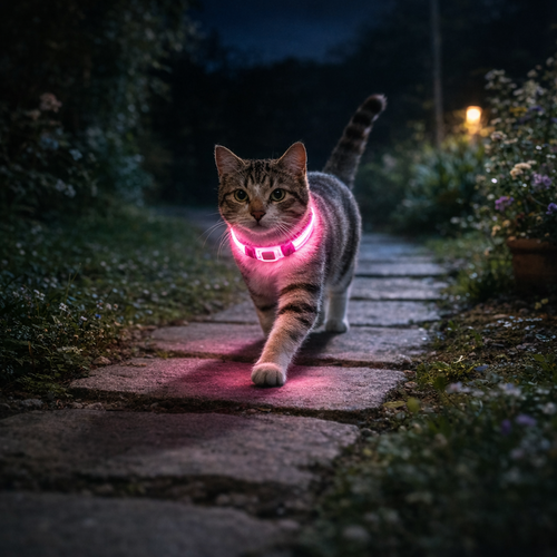 Collare LED Ricaricabile per Cane – Alta Visibilità Notturna